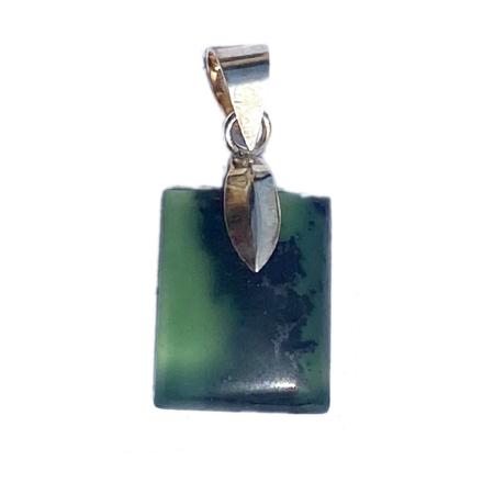 Pendentif jade néphrite Canada A argent 925