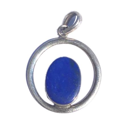 Pendentif lapis lazuli Afghanistan AA argent 925