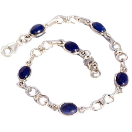 Bracelet lapis lazuli argent 925