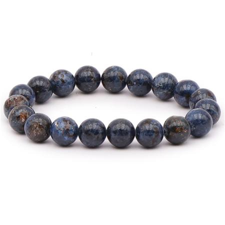 Bracelet spinelle bleue Sri Lanka A+ (boules 10mm)