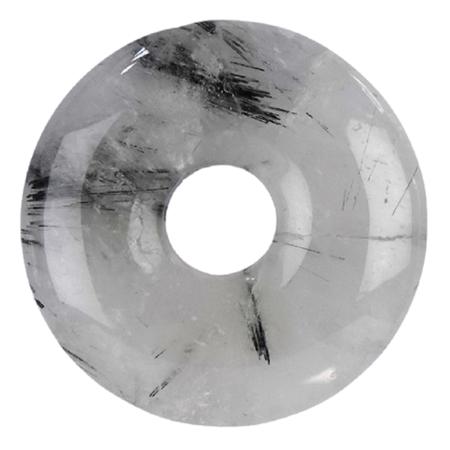 Donut quartz avec inclusions de tourmaline Brésil A (35mm)