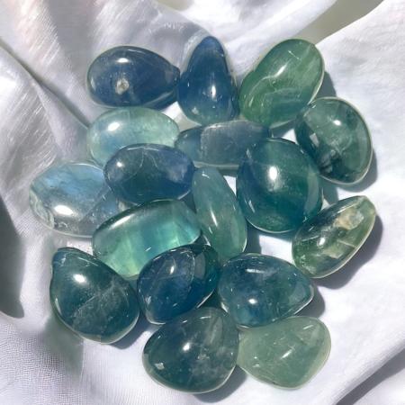 Fluorine bleue/verte Chine AA (pierre roulée) 
