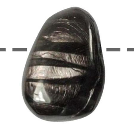 Pendentif hypersthène Afrique du Sud A (pierre trouée) + cordon