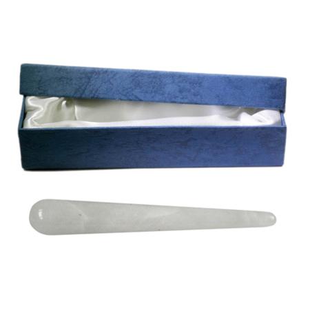 Baton de massage cristal de roche + boite de rangement