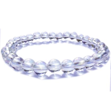 Bracelet quartz angel aura AAA (boules 5-6mm)