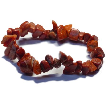 Bracelet corail rouge Brésil A (pierres baroques)
