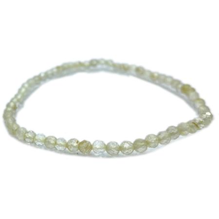 Bracelet quartz rutile Brésil A (perles facettées 2-3mm)