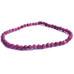 Bracelet rubis (perles facettées 2-3mm)