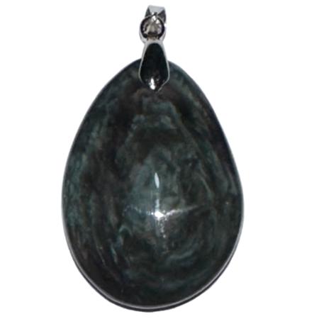 Pendentif obsidienne mentogotchol Mexique AA+ acier inoxydable