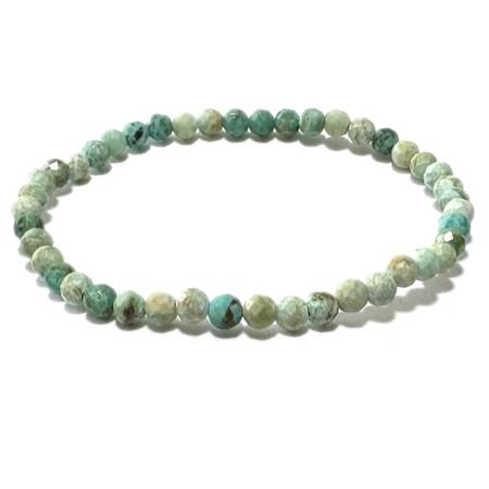 Bracelet turquoise Pérou A (perles facettées 3-4mm)