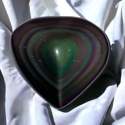 Coeur obsidienne oeil cleste Mexique AA 50-60mm
