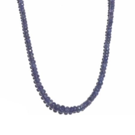 Collier tanzanite perles facettées Extra argent 925