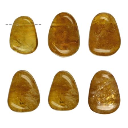 Pendentif calcite miel Mexique A (pierre trouée) + cordon en cuir