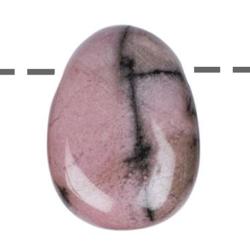 Pendentif rhodonite Madagascar A (pierre troue) + cordon