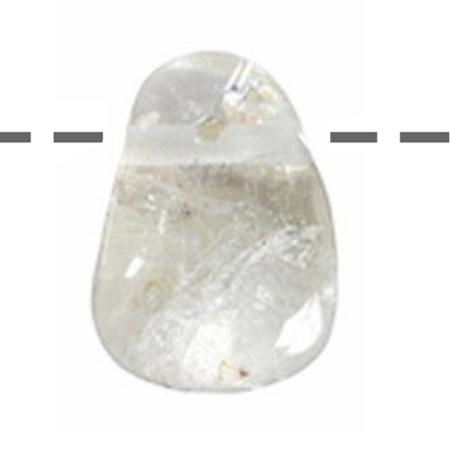 Pendentif topaze blanche Nigéria A (pierre trouée) + cordon