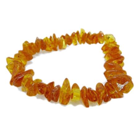 Bracelet ambre miel (perles baoques)