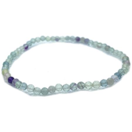 Bracelet fluorine multicolore A (perles facettées 2-3mm)
