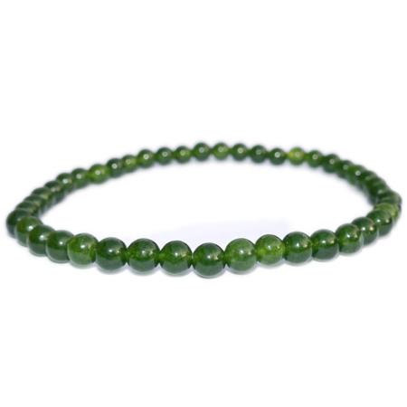 Bracelet jade vert du Canada (néphrite) A (boules 3-4mm)