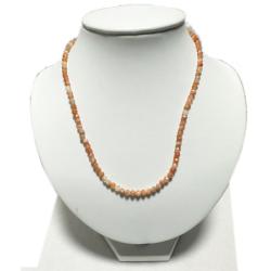 Collier pierre de soleil Inde AA (perles facettées 3-4mm) - 45cm