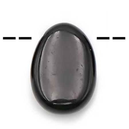 Pendentif obsidienne noire Mexique A (pierre trouée) + cordon 