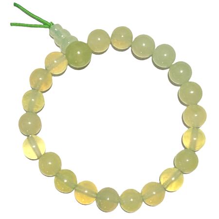 Bracelet tibétain jade vert de Chine A (boules 8mm)