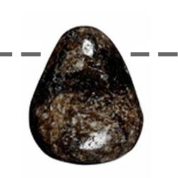 Pendentif tourmaline marron Dravite Brésil A (pierre trouée) + cordon 