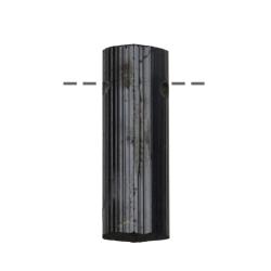 Pendentif tourmaline noire cristallisée Brésil A (pierre trouée) + cordon en cuir