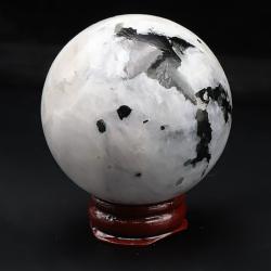 Sphère pierre de lune arc en ciel (péristérite) Inde A 50-60mm