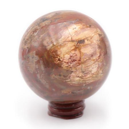 Sphère bois fossilisé Madagascar A+ - 70-80mm