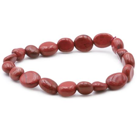Bracelet jaspe rouge A grains 5-7mm
