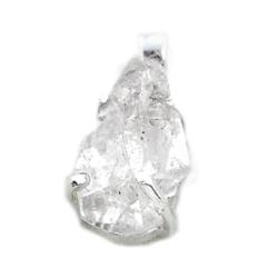 Pendentif cristal diamant Herkimer Pakistan AA argent 925