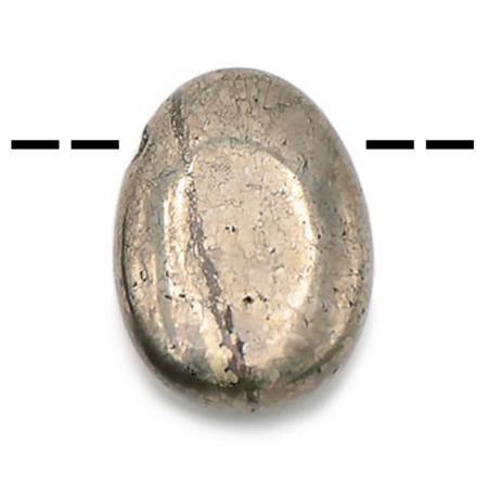 Pendentif pyrite Pérou A (pierre trouée) + cordon en cuir