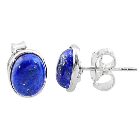 Boucles d'oreilles lapis lazuli AA argent 925