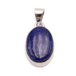 Pendentif lapis lazuli AAA argent 925