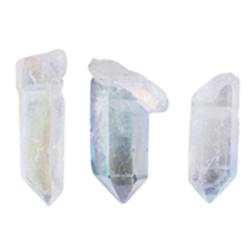 Pendentif cristal quartz angel aura brute Brésil A (pierre trouée) + cordon