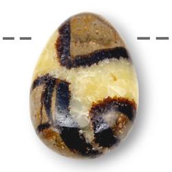Pendentif septaria Madagascar A (pierre trouée) + cordon 