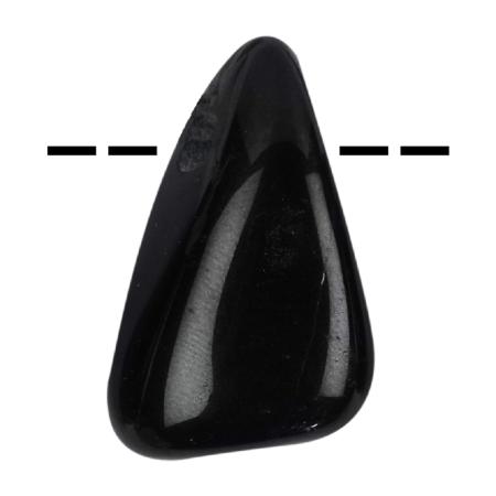Pendentif tourmaline noire AA (pierre trouée) + cordon en cuir