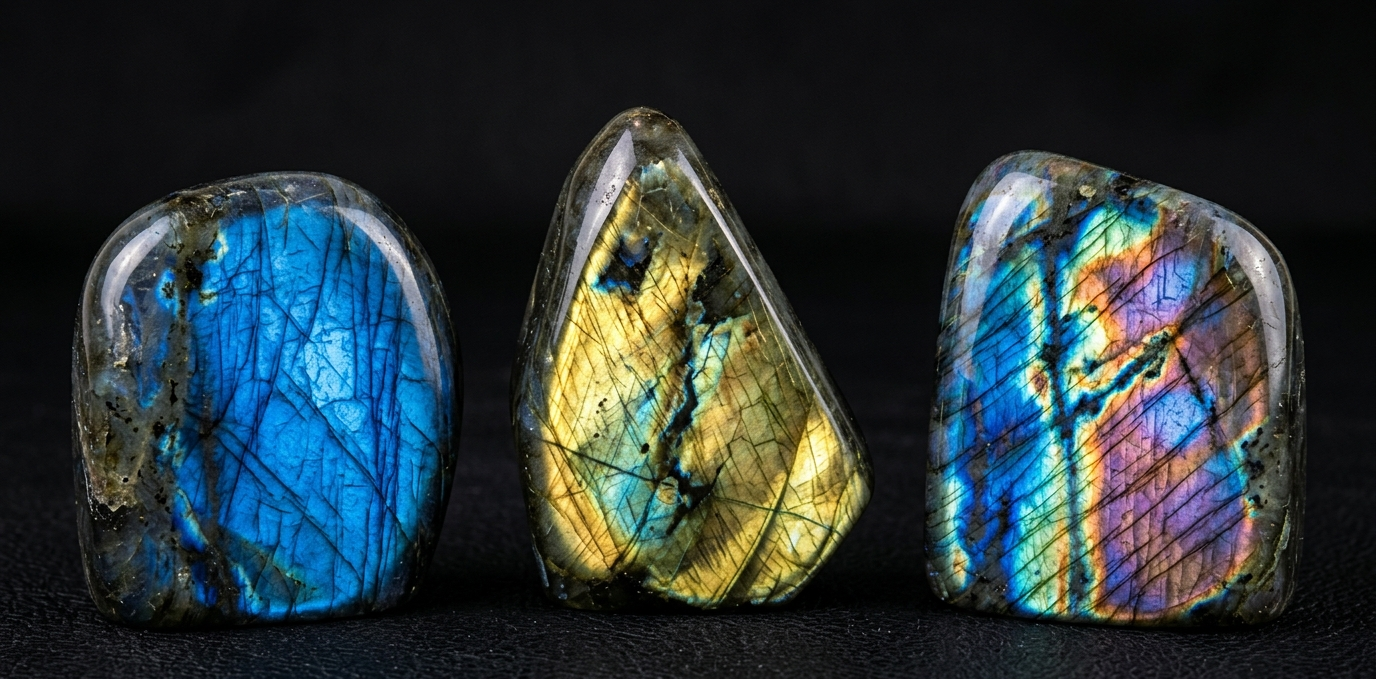 Propriétés de la labradorite : minéralogie et lithothérapie - La Boite à Cailloux