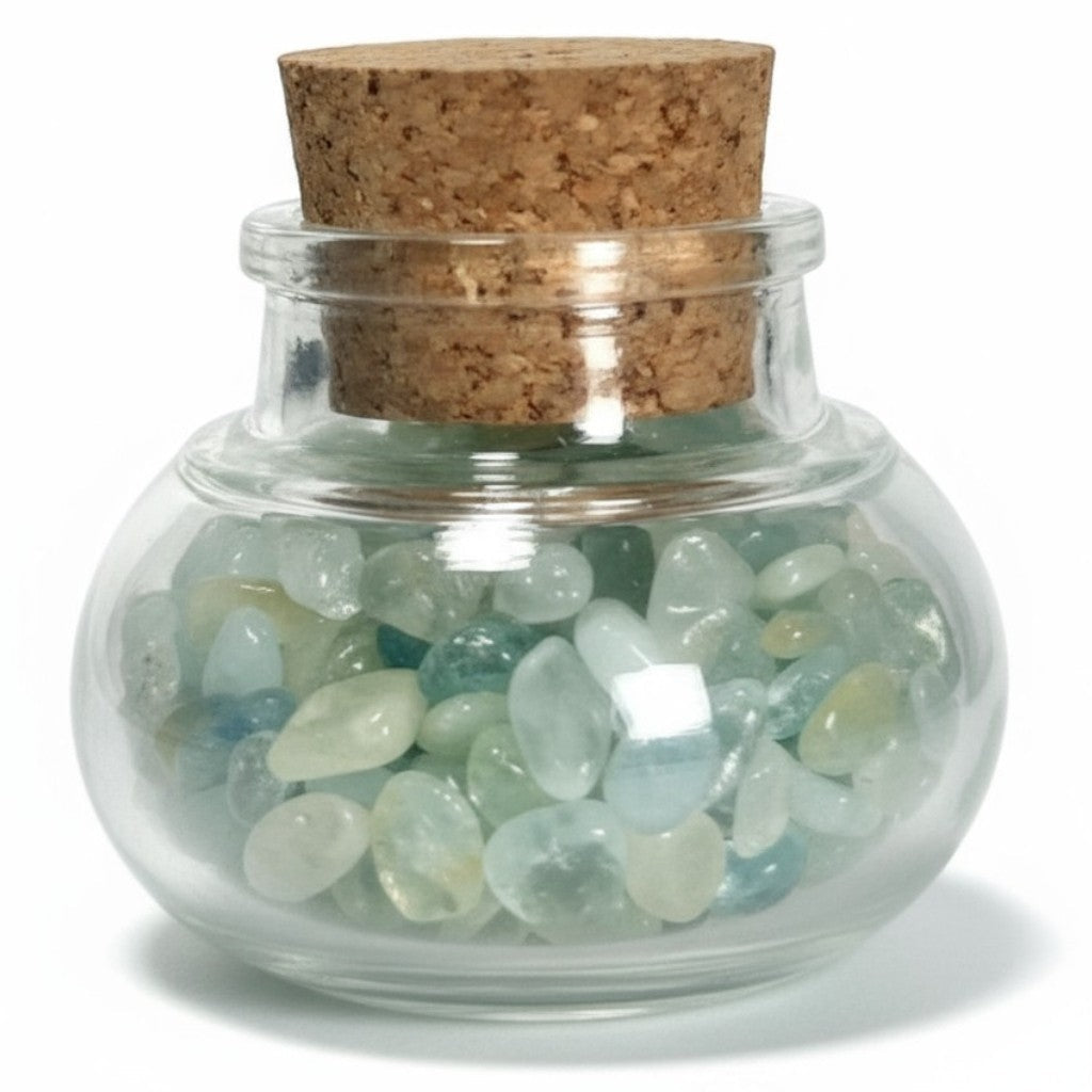 Flacons verre mini pierres