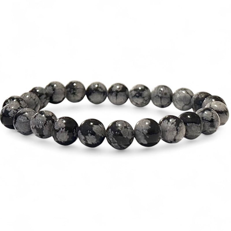 Bijoux Obsidienne flocon de neige - La Boite à Cailloux