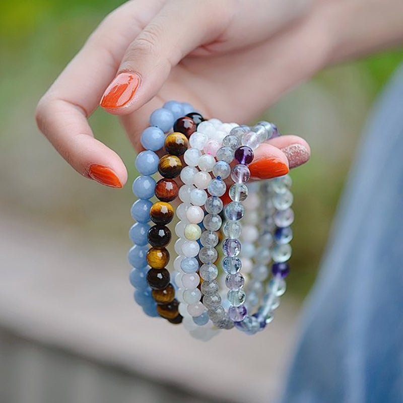 Bracelets boules pierres naturelles - La Boite à Cailloux