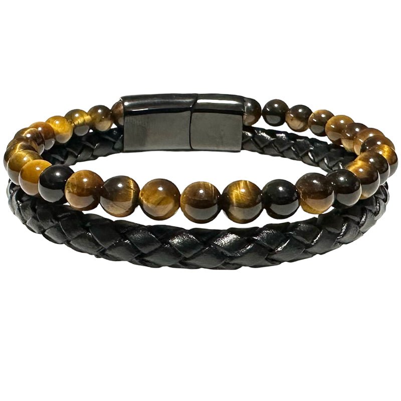 Bracelets cuir et pierres naturelles - La Boite à Cailloux