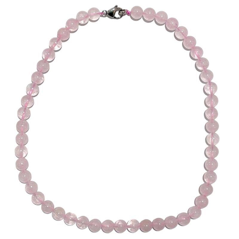 colliers quartz rose - La Boite à Cailloux