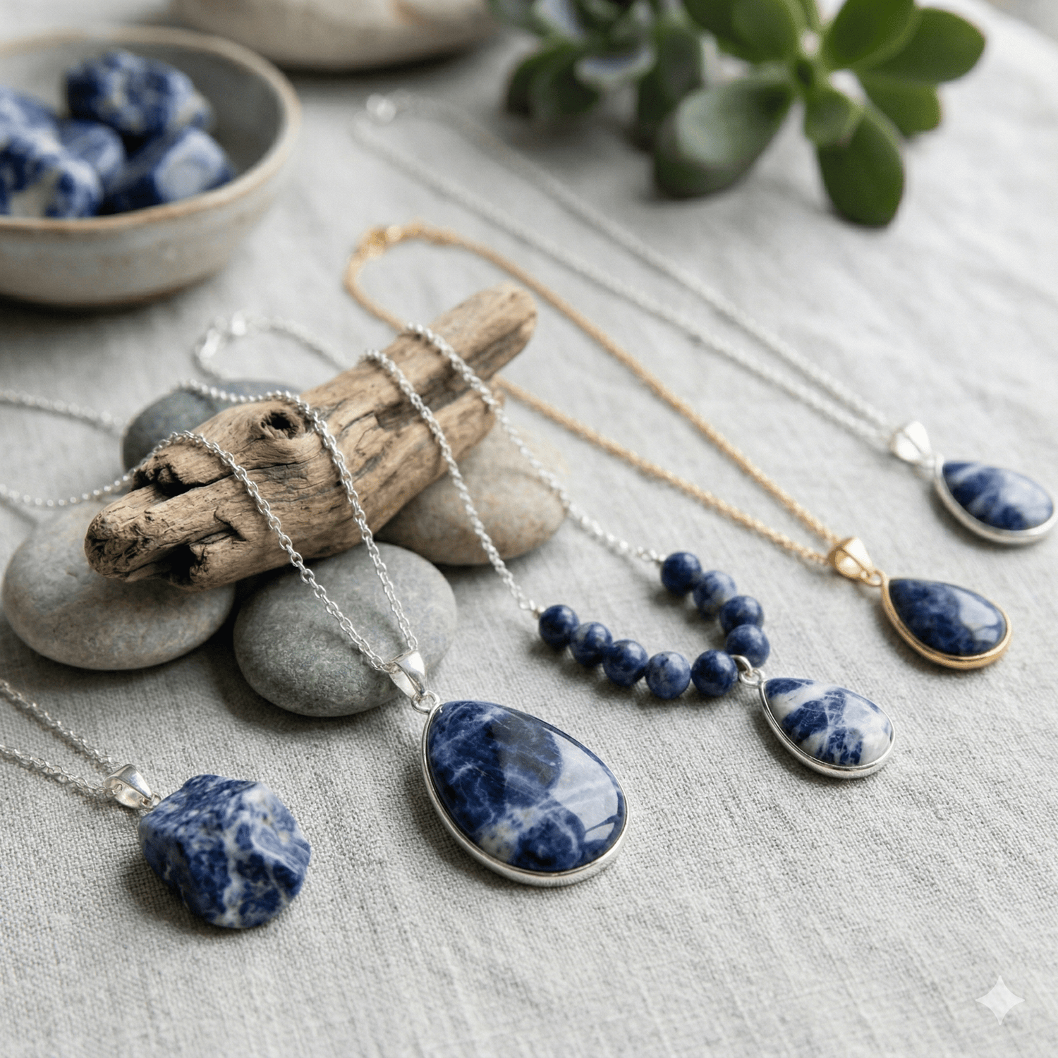 Colliers Sodalite - La Boite à Cailloux