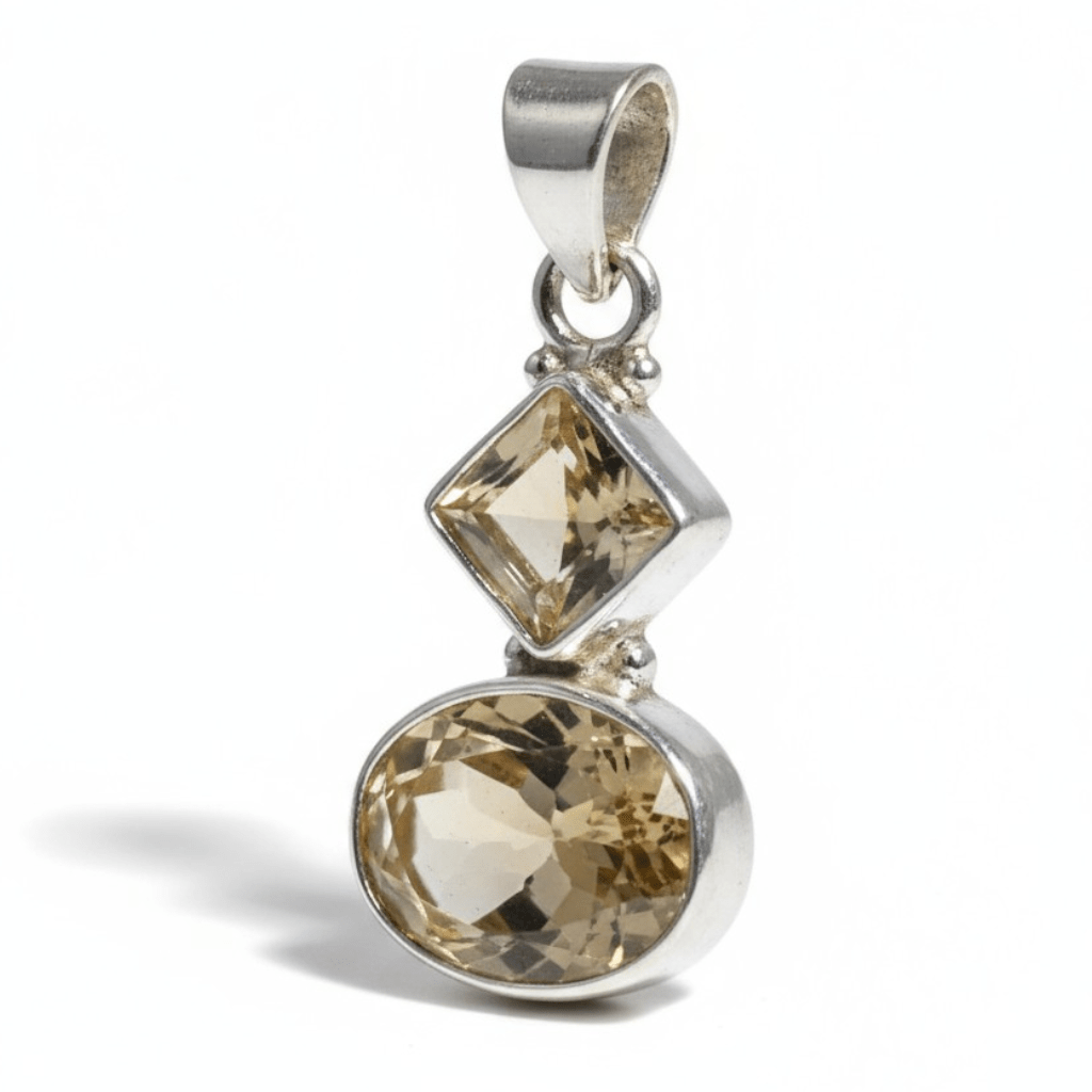 Pendentifs citrine - La Boite à Cailloux