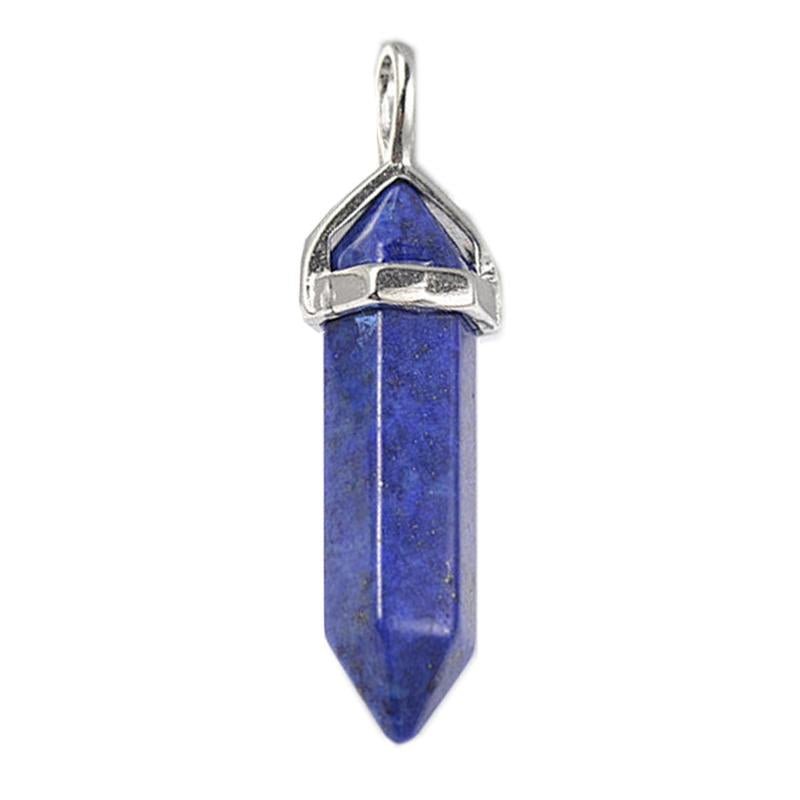 Pendentifs prisme et pointes pierres naturelles - La Boite à Cailloux