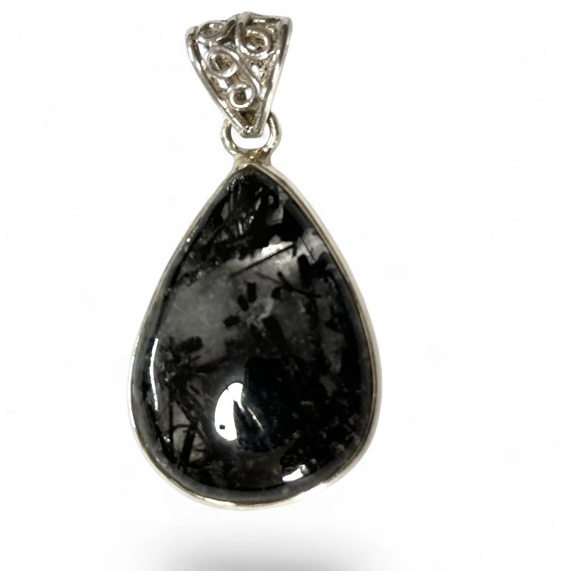 Pendentifs quartz tourmaline - La Boite à Cailloux