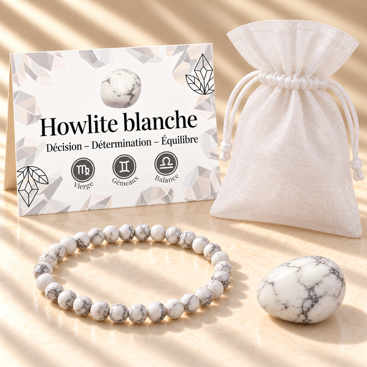 Pack "Douceur minérale" Howlite