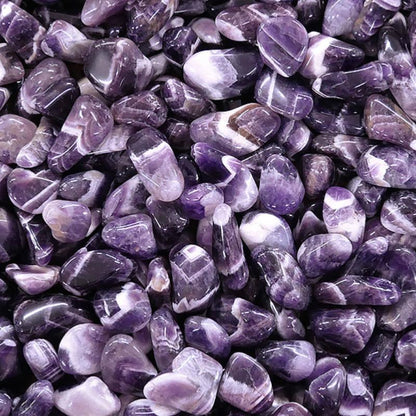 Améthyste chevron ou rubanée A+ (pierre roulée)