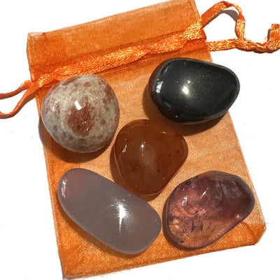 Tumbled stone set: self-confidence 5 stones